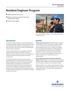 Resident Engineer Program - Emerson Process Management