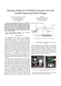 Dynamic Behavior of Mobile Generator Set with Variable Speed and