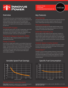 Overview Key Features Variable Speed Fuel
