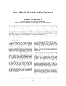 Factors Influencing Job Rejections in Cloud Environment