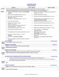 ACADEMIC SENATE Meeting Minutes