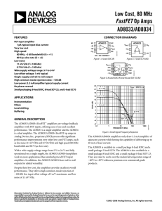 Analog Devices AD8034ARZ datasheet: pdf