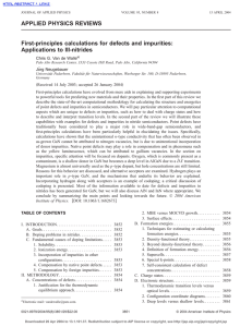 APPLIED PHYSICS REVIEWS First-principles calculations for