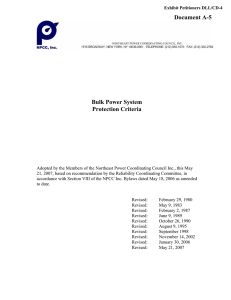 NPCC Document A-5 (bulk power system protection criteria)