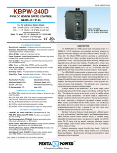 PW Data Sheet - KB Electronics