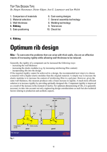 Optimum rib design
