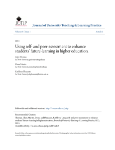 Using self- and peer-assessment to enhance
