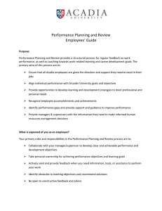 Performance Planning and Review Employees