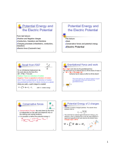 Potential Energy and the Electric Potential Potential