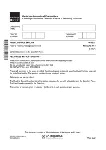 June 2014 Question Paper 21 - Cambridge International Examinations