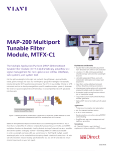 MAP-200 Multiport Tunable Filter Module, MTFX-C1