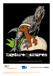 Explore-a-saurus, a touring exhibition from Scienceworks, Museum