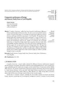 Comparative performance of foreign and domestic family firms in