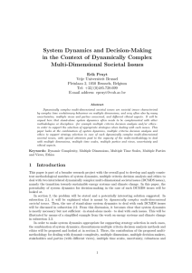 System Dynamics and Decision-Making in the Context of