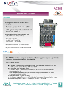 FEATURES 8 differential analog inputs with AC/DC coupling