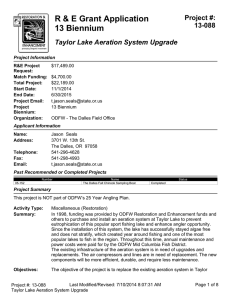 Taylor Lake Aeration System Upgrade
