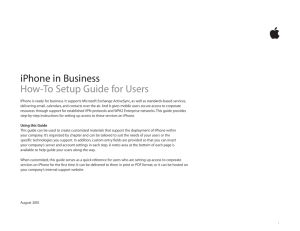 iPhone in Business How-To Setup Guide for Users