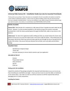 Universal Side Camera Kit – Installation Guide (can also be