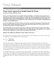 Power Factor improved by Variable Speed AC Drives