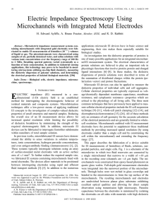 Electric Impedance Spectroscopy Using Microchannels with