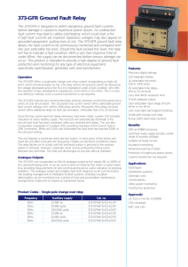 373-GFR Ground Fault Relay - Spectrum Industries Catalog
