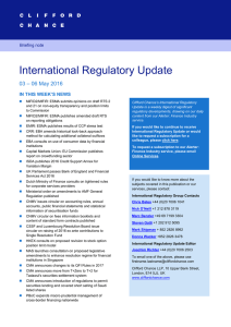 International Regulatory Update - Online Services - Login