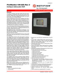 FireWarden-100-2(E) Rev 3 - Intelligent Addressable FACP