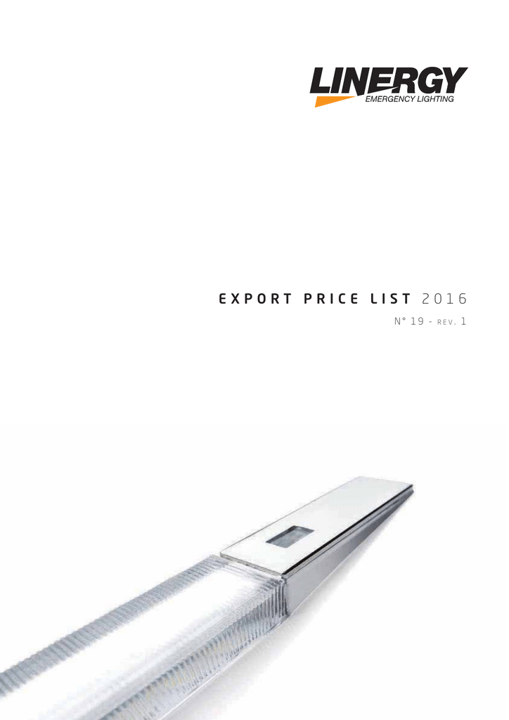 export price list 2016