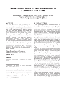 Crowd-assisted Search for Price Discrimination in E