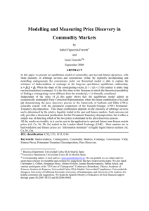 Modelling and Measuring Price Discovery in Commodity