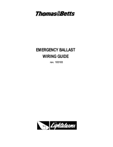 EMERGENCY BALLAST WIRING GUIDE