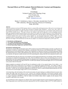 Thermal Effects on PCB Laminate Material Dielectric Constant and