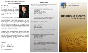 religious rights - New York State Attorney General
