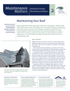 Maintenance Matters - Homeowner Protection Office