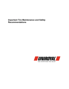 Important Tire Maintenance and Safety Recommendations