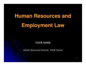 Human Resources and Employment Law