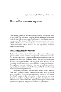 Human Resource Management - Carl Vinson Institute of Government