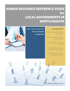 Human Resource Reference Guide for Local Governments in ND