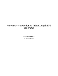 Automatic Generation of Prime Length FFT Programs