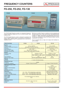 Frequency counters - FD-250 / FD-252 / FD-130