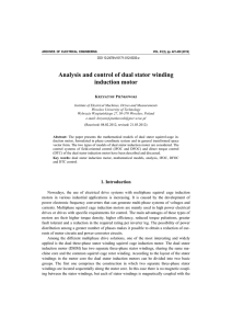 Analysis and control of dual stator winding induction motor