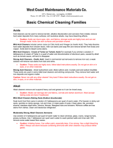 Basic Chemical Cleaning Families