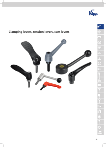 Clamping levers, tension levers, cam levers