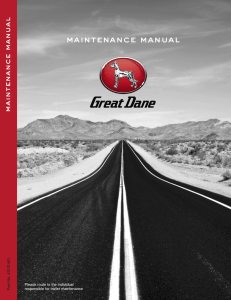 Maintenance Manual - Great Dane Trailers