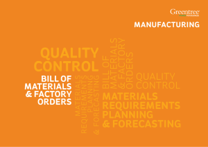 Bill of Materials - Manufacturing Software | Greentree ERP