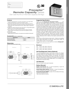 Preceptor™ Remote Capacity Series - Emergi-Lite