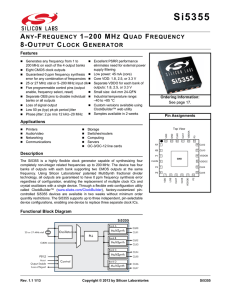 Si5355 Data Sheet -- Any-Frequency 1