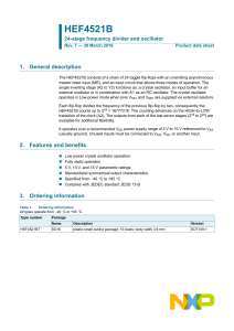 HEF4521B 24-stage frequency divider and oscillator
