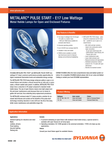 METALARC® PULSE START - E17 Low Wattage