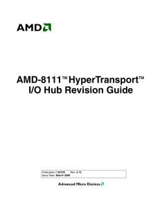 AMD-8111 HyperTransport I/O Hub Revision Guide